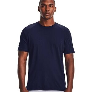 Under Armour T-Shirt Mens 3XL Midnight Blue New Charged Cotton Raglan Sleeve